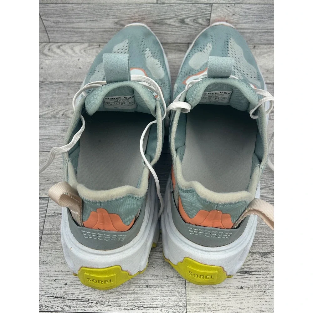 Sorel Kinetic Breakthru Sport Shoes Women's Size 9.5‎ Teal Orange White Yellow